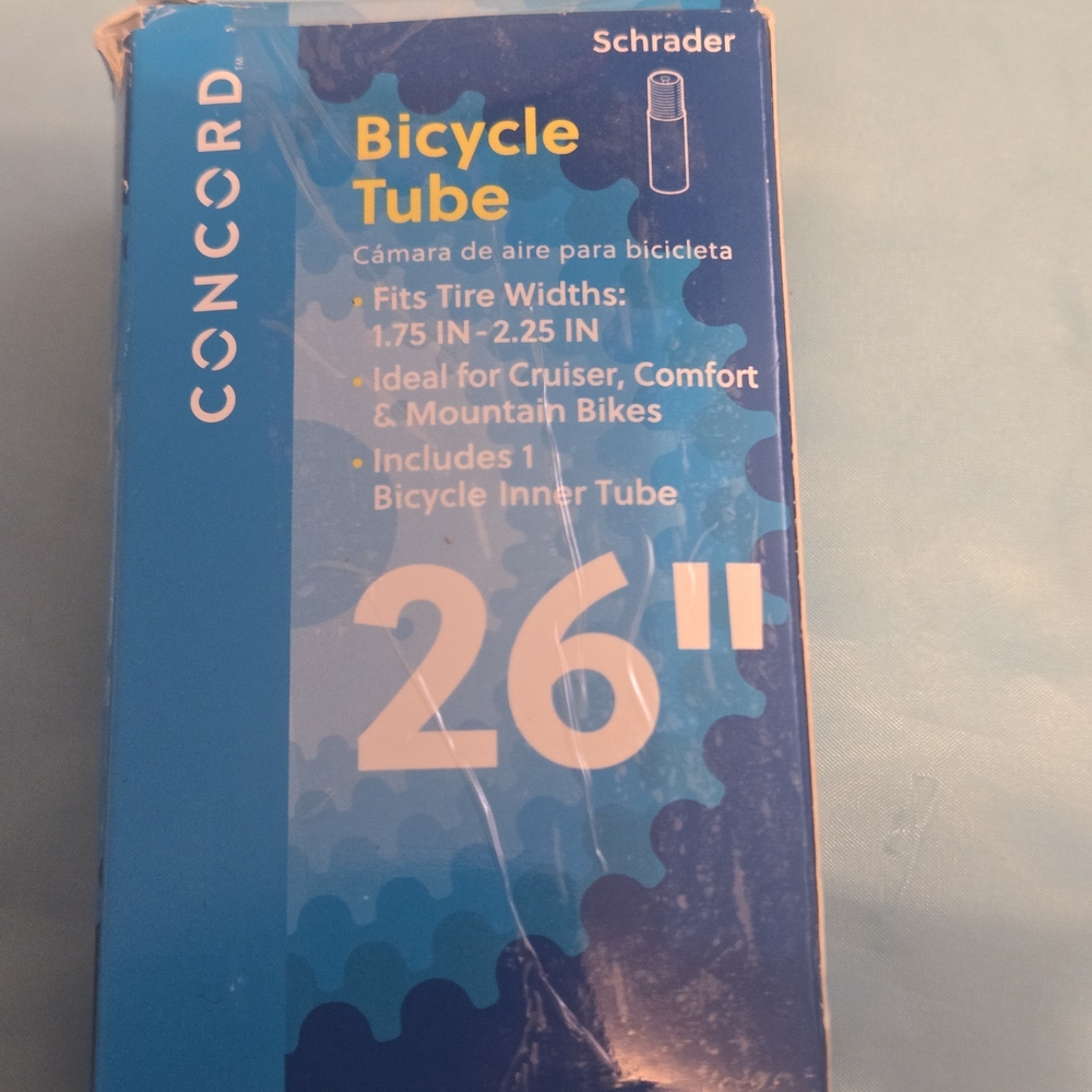 NOB Concord 26" Bicycle Tubes: Fits Tire Width 1.75" - 2.25"